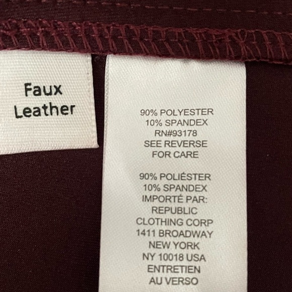 T Tahari Faux Leather Military Style Blazer Size 6 - Picture 7 of 8